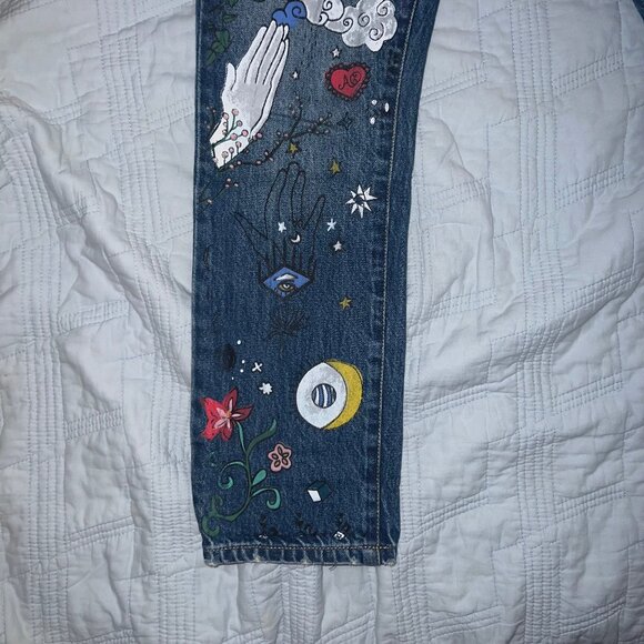 Alice & Olivia graphic jeans - size 25 - Picture 5 of 7